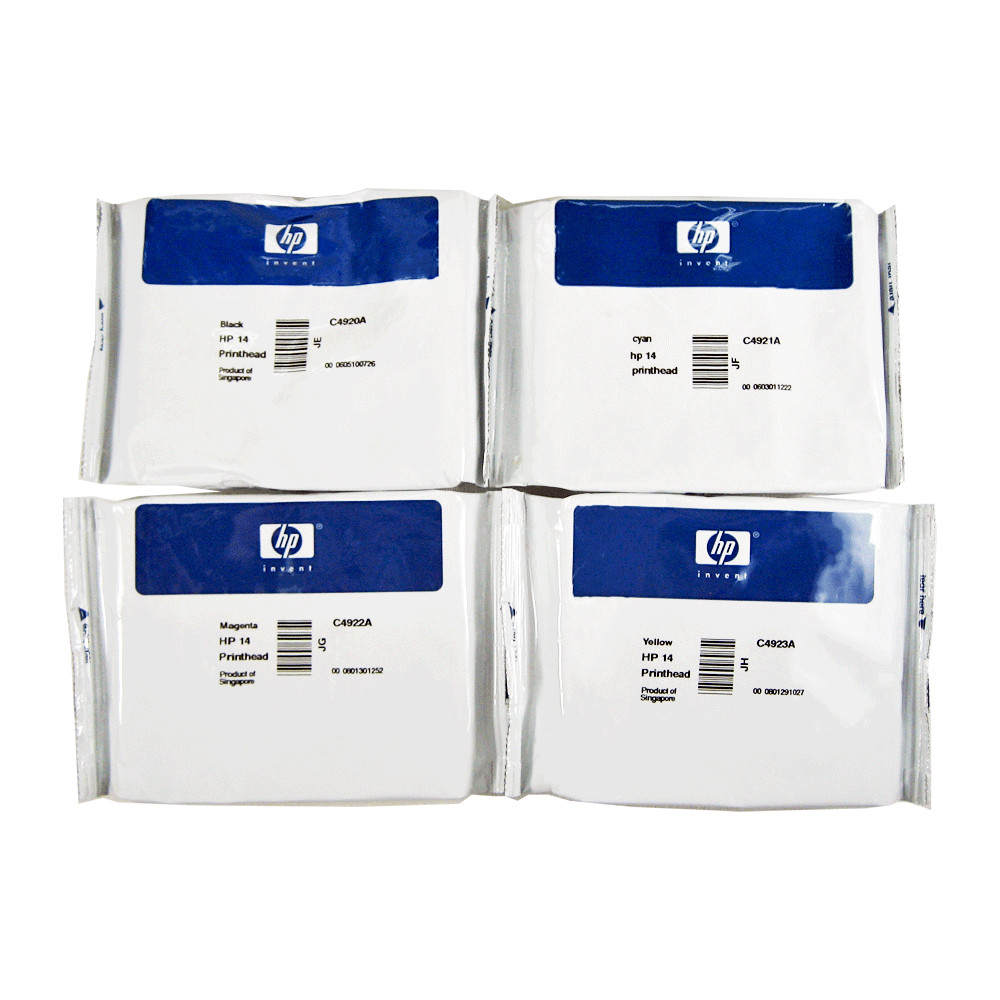 4PK Genuine HP 14 Black & Color Printhead C4920 OfficeJet 7110 D135 7110xi