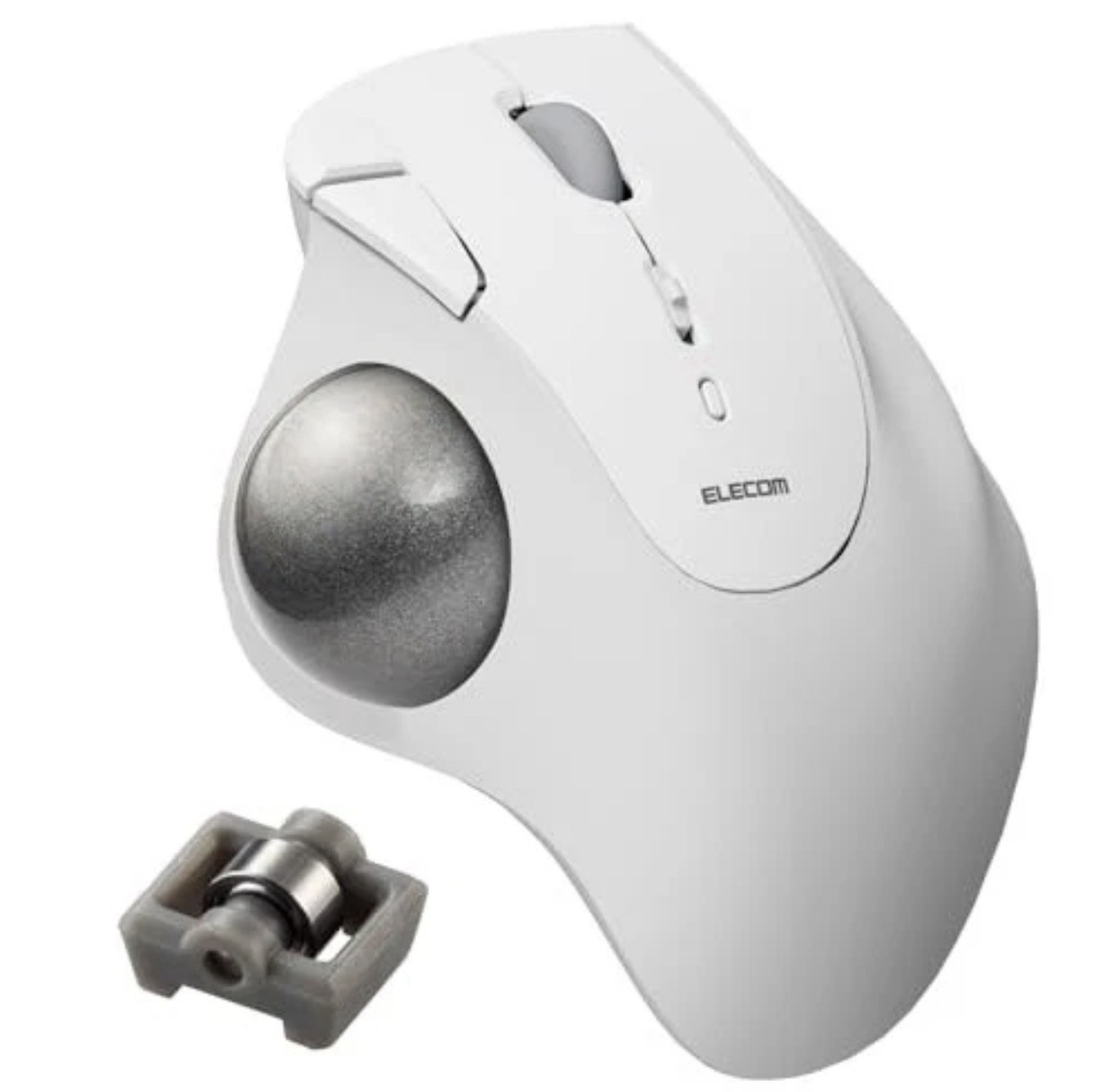 ELECOM Wireless Trackball Mouse Bluetooth IST Bearing Thumb White