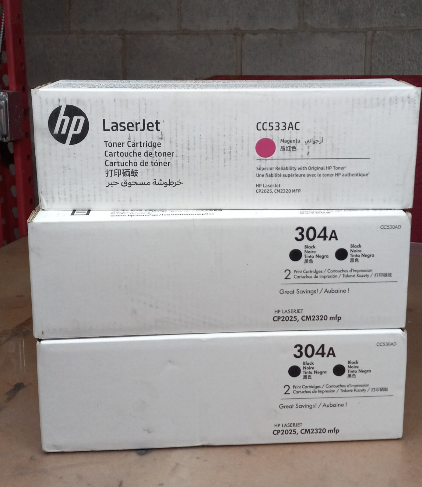 GENUINE OEM SEALED HP LASERJET 304A CC530AD, CC531AC, CC532AC,CC533AC TONER *QTY