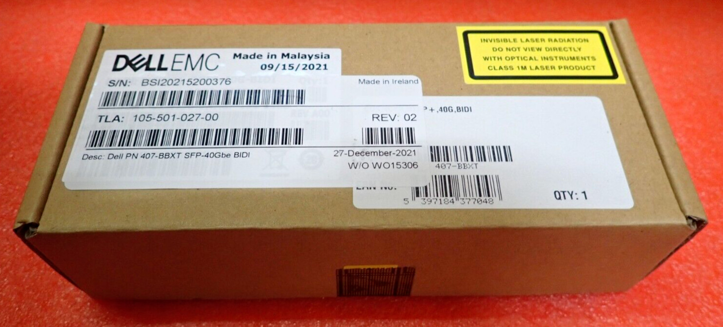 NEW Dell QSFP-40G-BIDI 40GBASE-SR QSFP+ FC LC MMF 150m Transceiver Module XW7J0