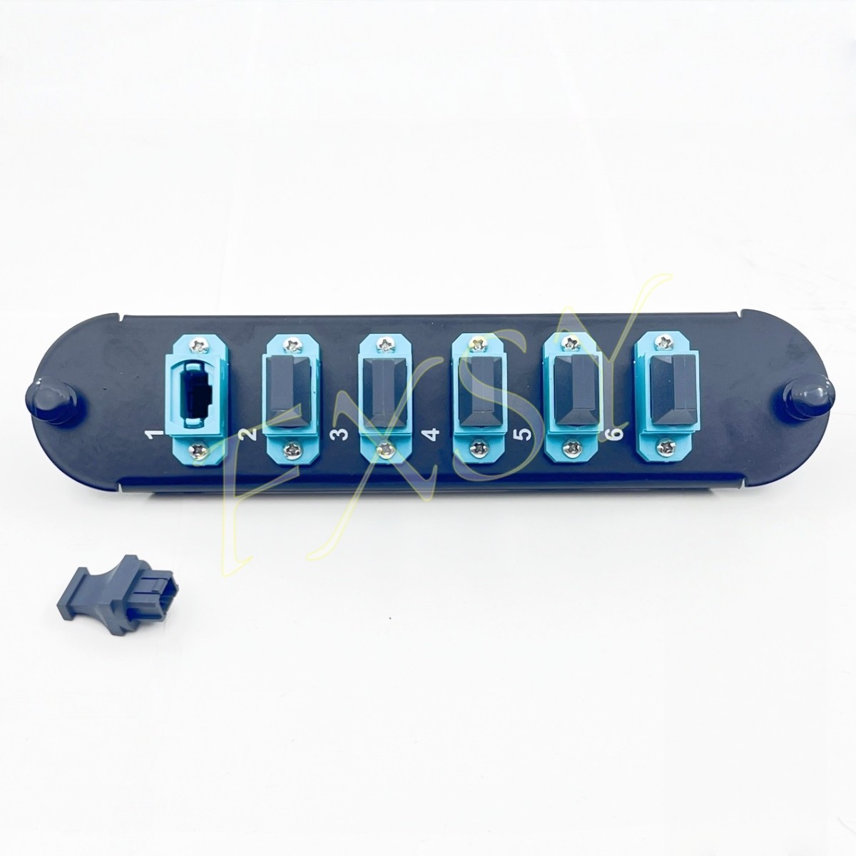 Fiber Optic Adapter Panel 6 MPO MTP Aqua OM3 OM4 Compatible CORNING CCH-CP72-E3