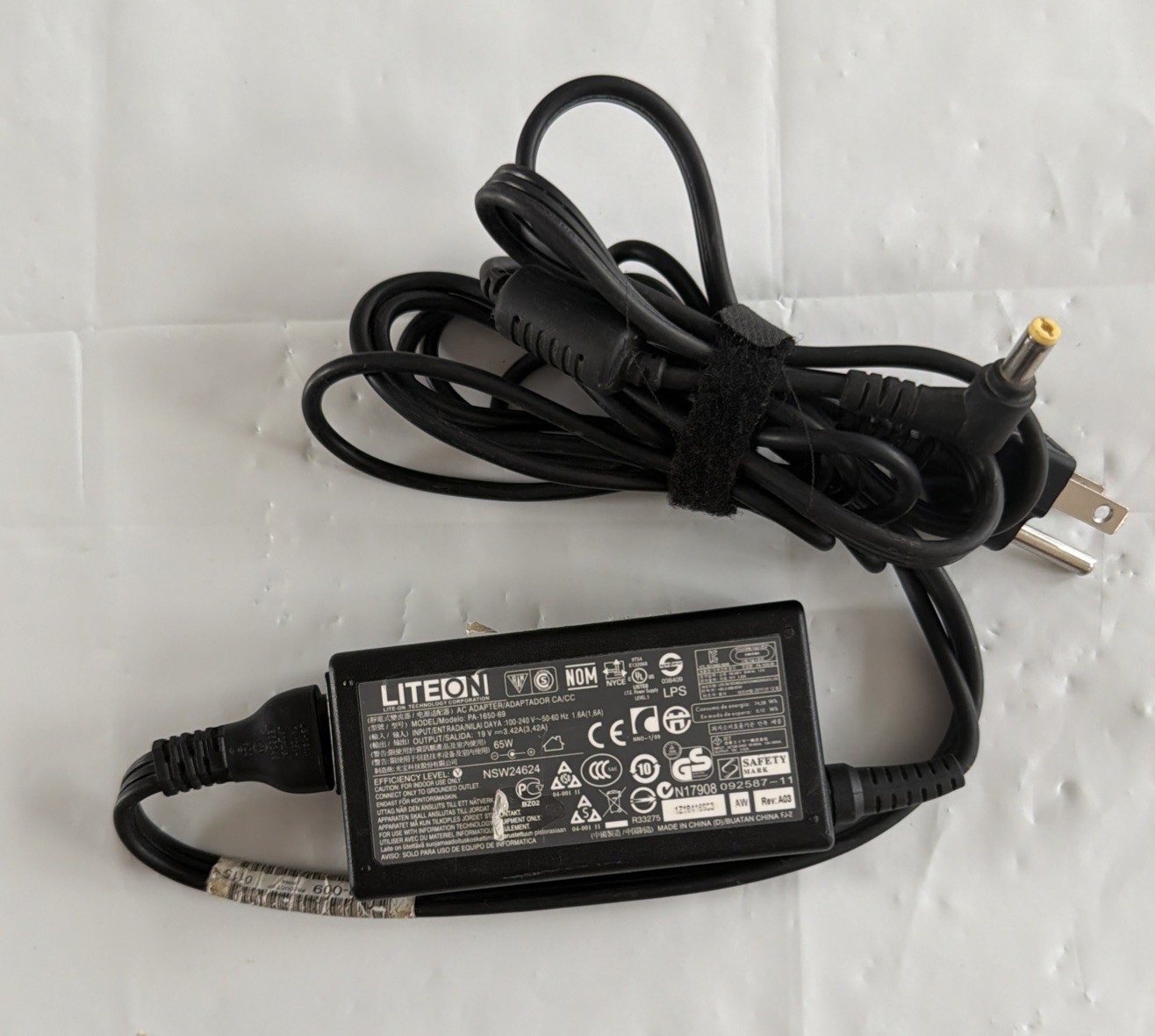 Genuine Liteon Acer Power Adapter 19V 3.42A 65W PA-1650-22 PA-1650-69 PA-1650-86