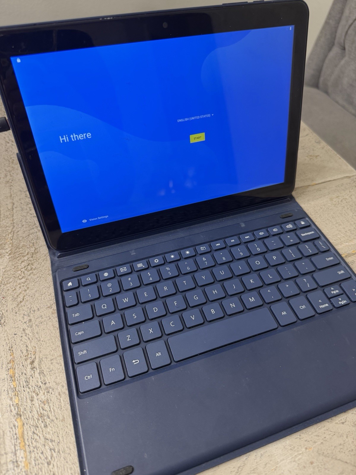 Onn. 10.1" Android Tablet 32GB with Detachable Keyboard Folio Case