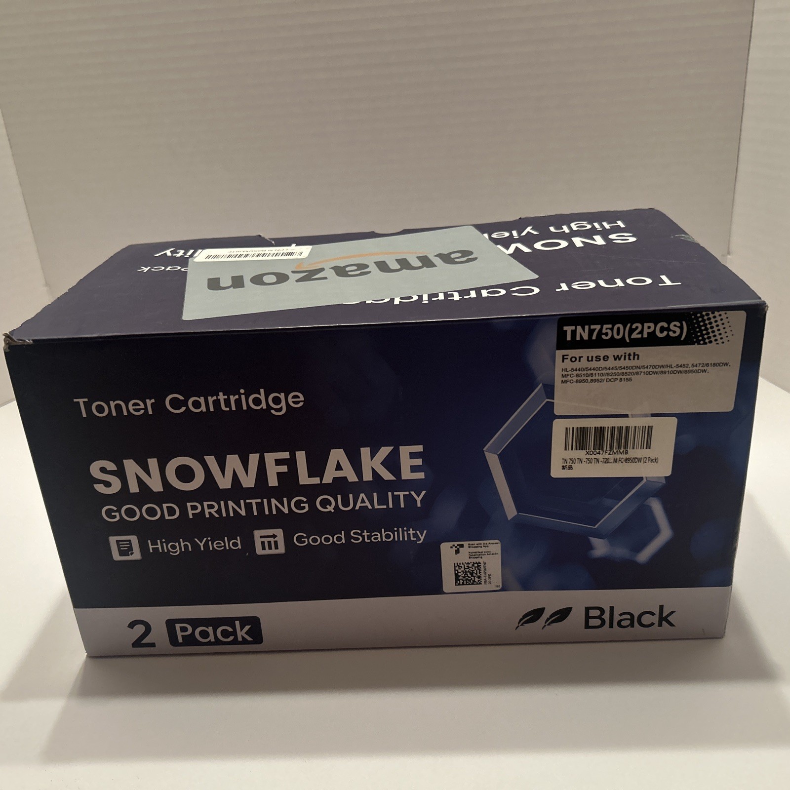 2 Pack Snowflake TN750 Black Toner Cartridges "Open Box" Amazon Return