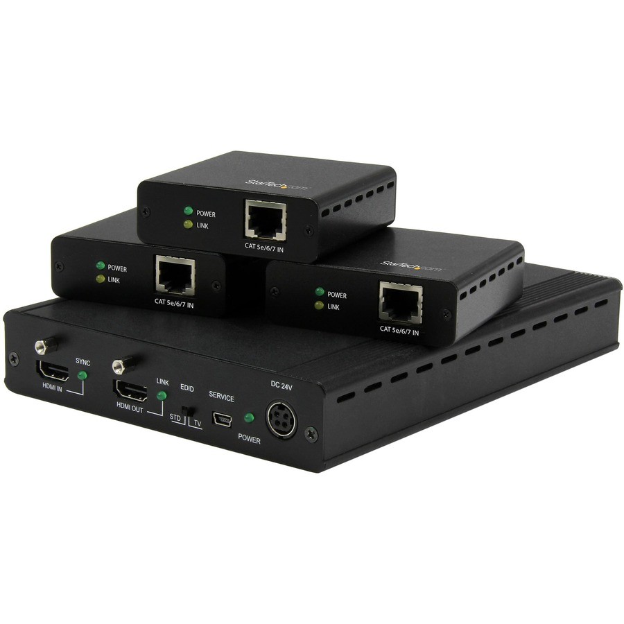 StarTech 3-Port HDBaseT Extender Kit - 1x3 HDMI over CAT5 Splitter
