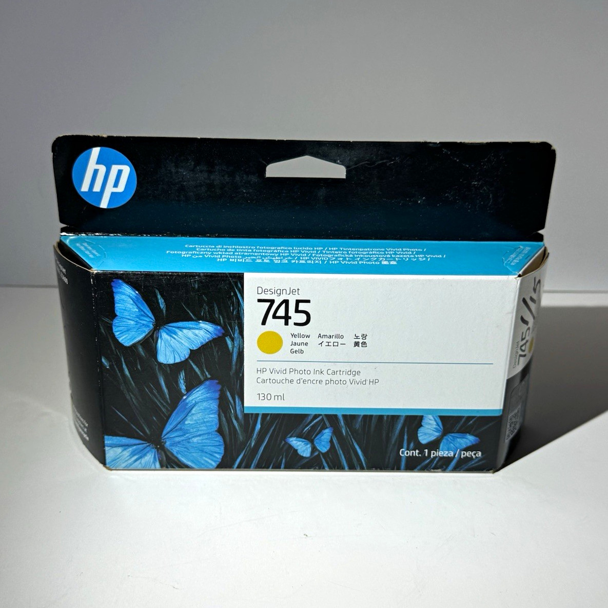 HP 745 Yellow Inkjet Ink Cartridge 130ml Genuine F9J96A 