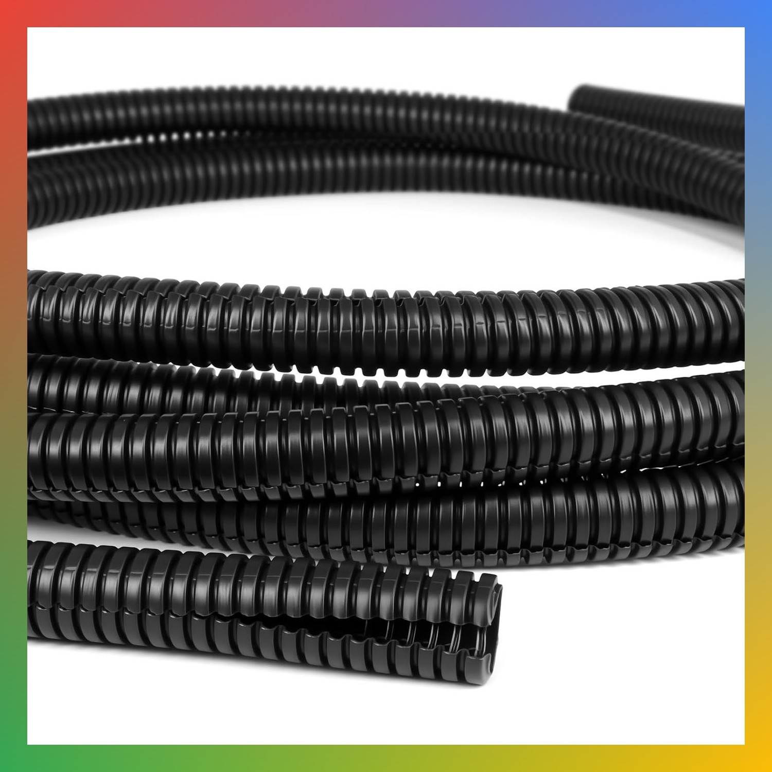 Split Wire Loom Tubing,10,25ft Cord Protectors from Pets No Chew, Flexible Wire