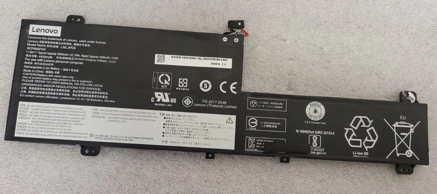 Genuine L19L3PD6 L19C3PD6 L19M3PD6 L19D3PD6 Battery for Lenovo Flex 5-15IIL05