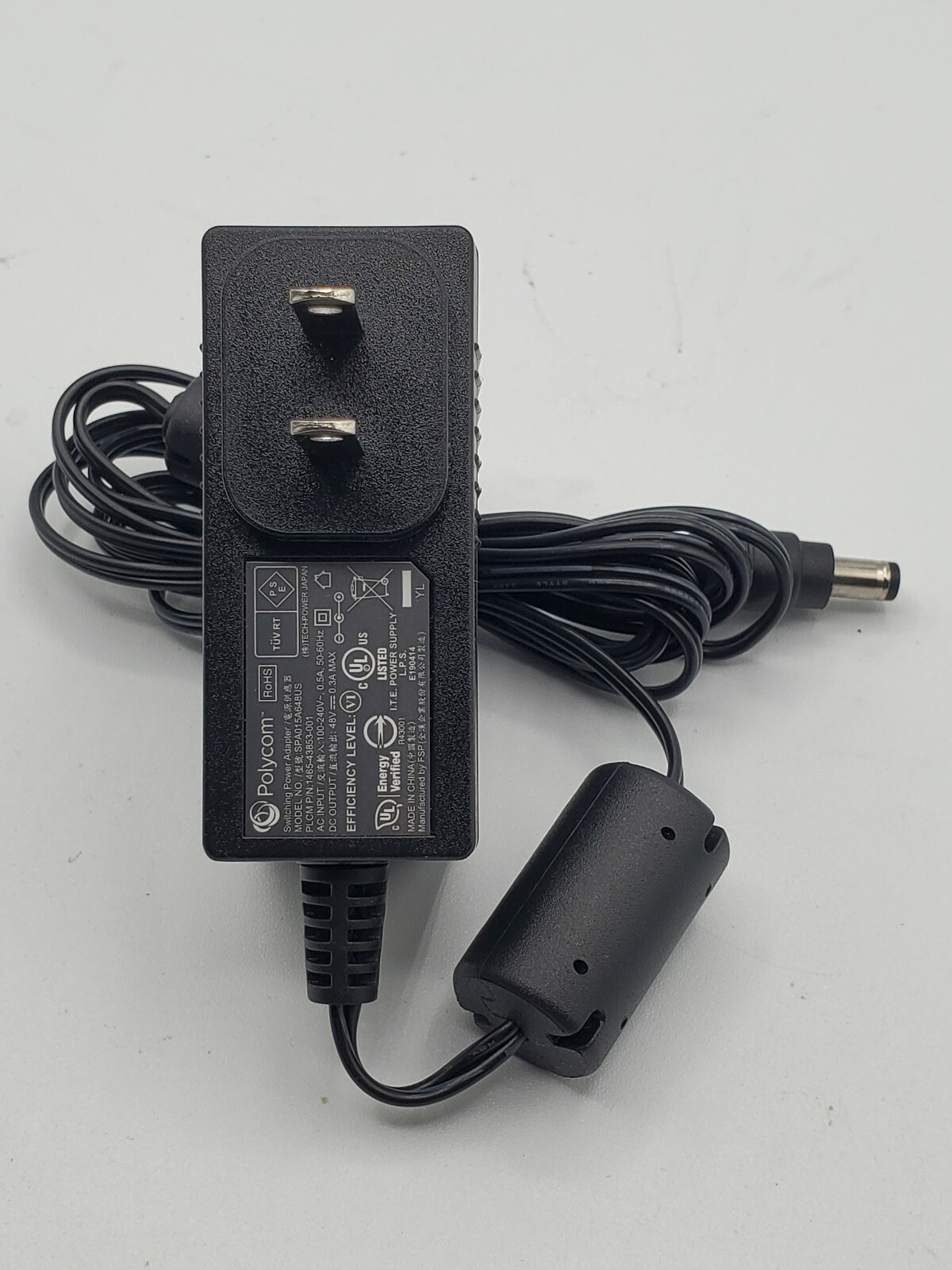 Genuine polycom switching power adapter SPA015A648US 48V  0.3A