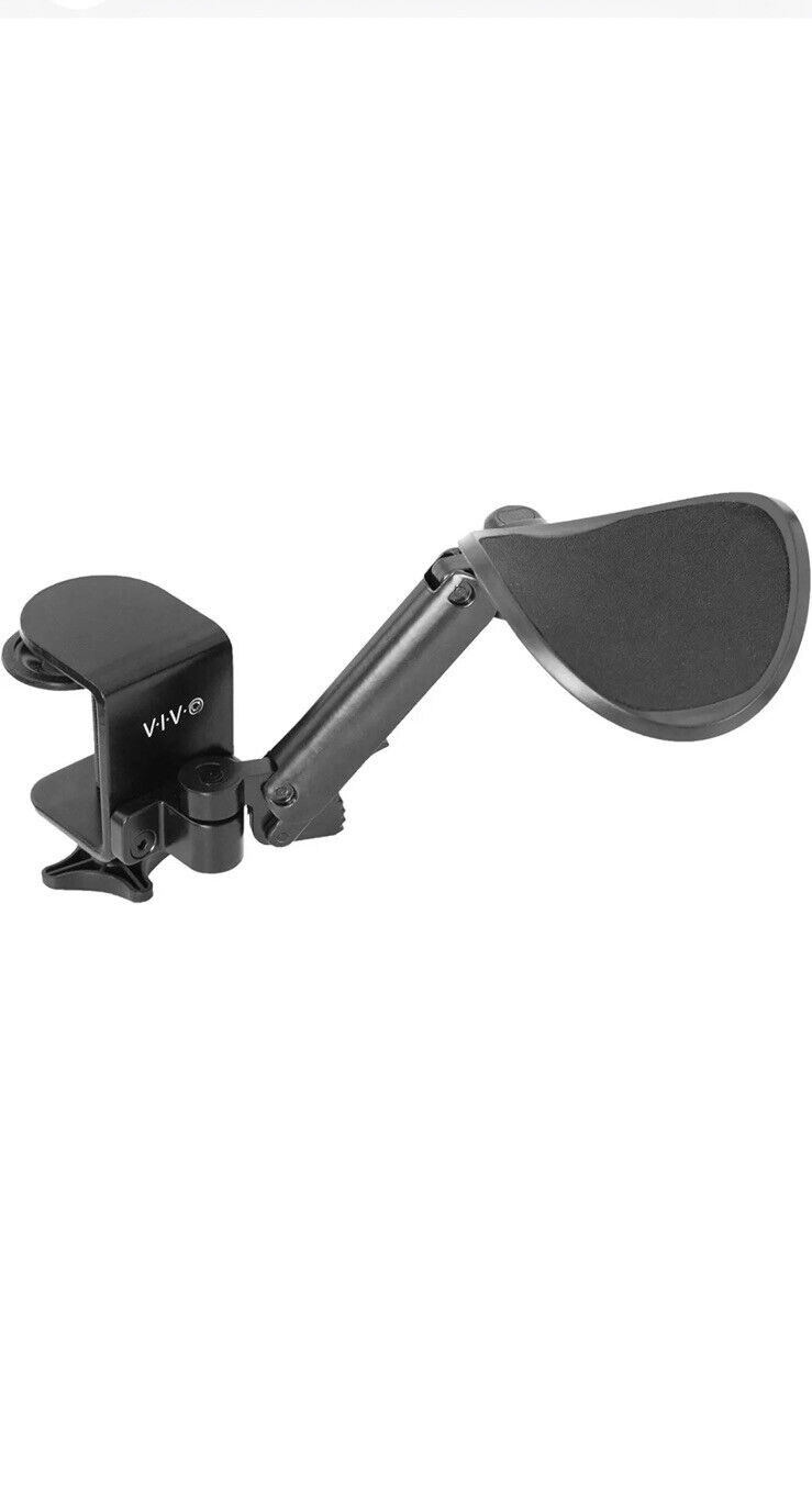 VIVO Universal Clamp-on Adjustable Armrest, Desk Cradle 1-pack, Black 