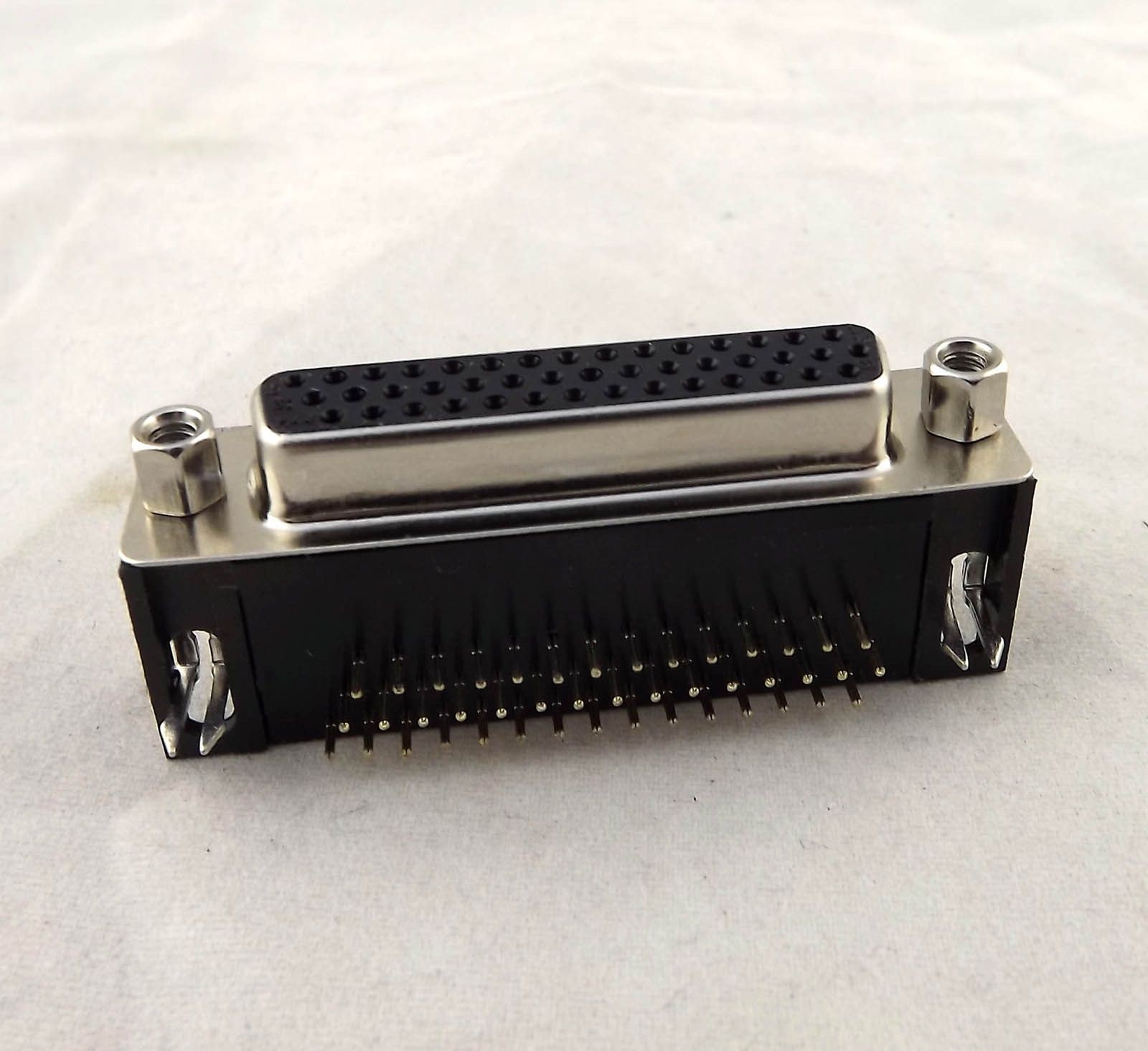 2x DB44 44Pin 3 Rows Female D-SUB Right Angle PCB Solder Cable Adapter Connector