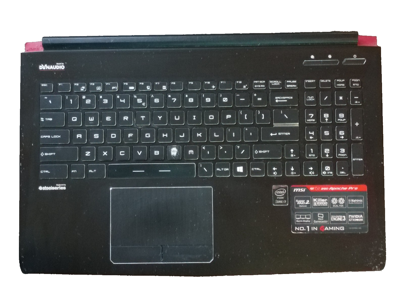 MSI Apache Pro GE62 GE62VR MS-16J1 MS-16J2 MS-16J5 Palmrest & Backlit Keyboard