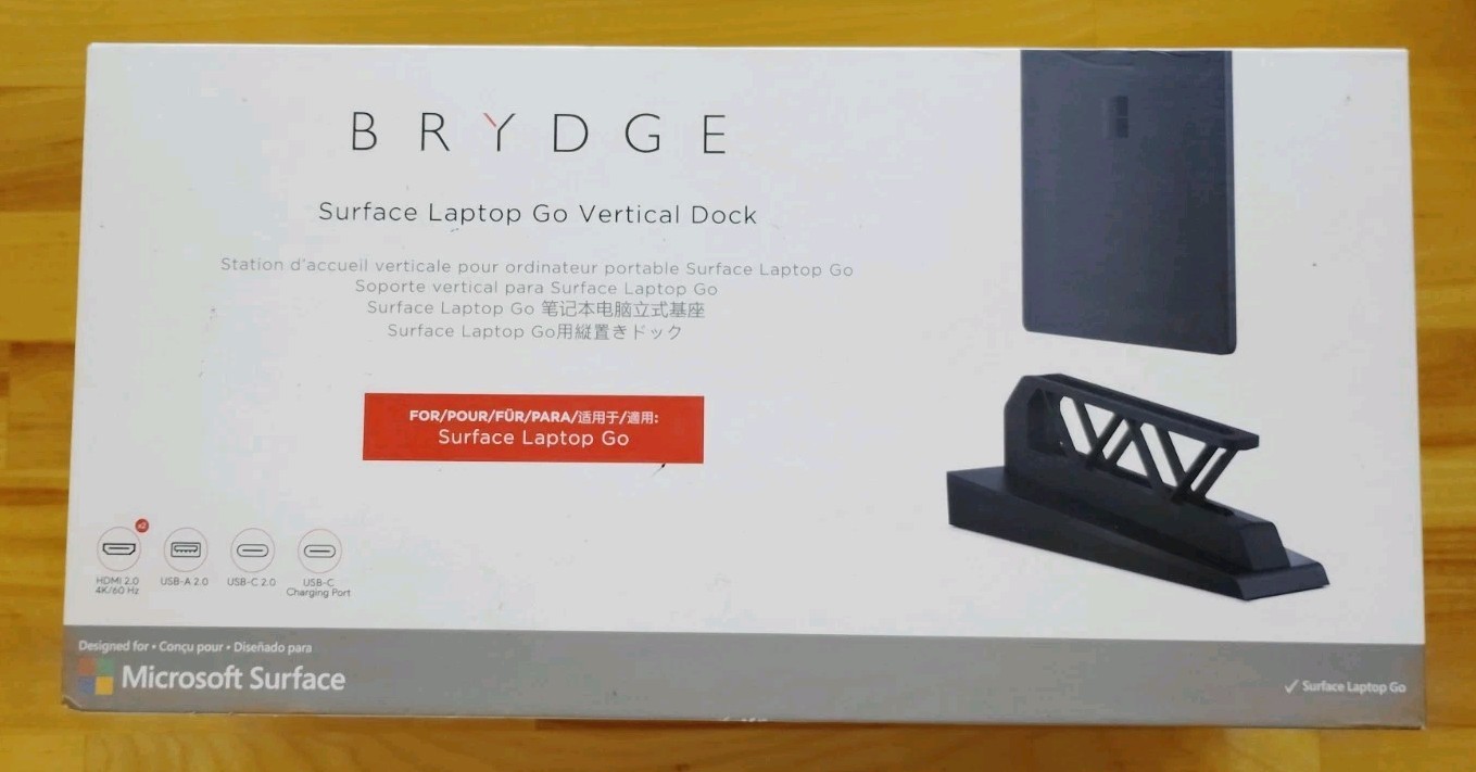 Brydge Vertical Dock for Microsoft Surface Laptop Go - Refined Desktop Experienc