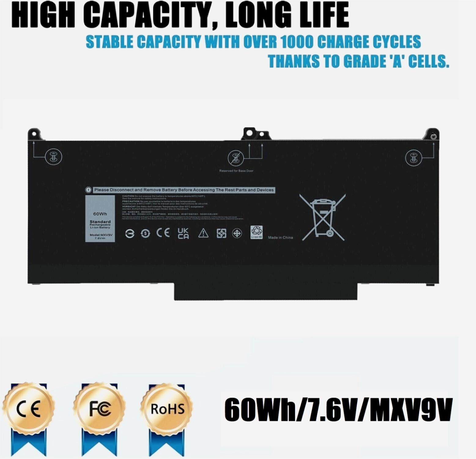 10PCS 🧡MXV9V Battery for Dell Latitude 5300 5310 2-in-1 E5300 E5310 E7300 E7400
