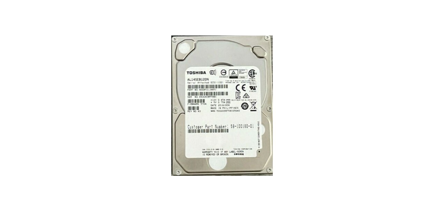 Lot of 5 Toshiba 1.2TB 2.5" SAS HDD 10K 12Gb/s AL14SEB120N Used