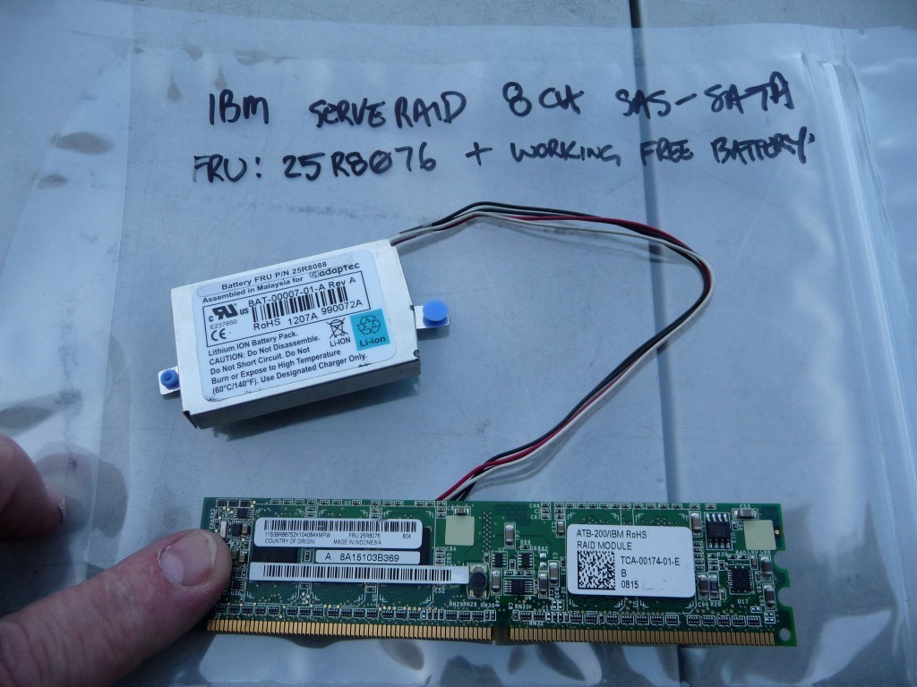 AU SELLER IBM ServeRAID 8-ch SAS-SATA 256MB RAID Card 25R8076 + FREE BAT- TESTED