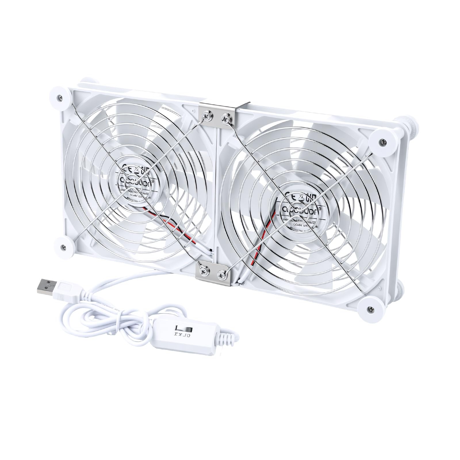 140mm Dual USB Computer Fan 3 Speed Control Max 1500RPM 5V Cooling Ventilator...