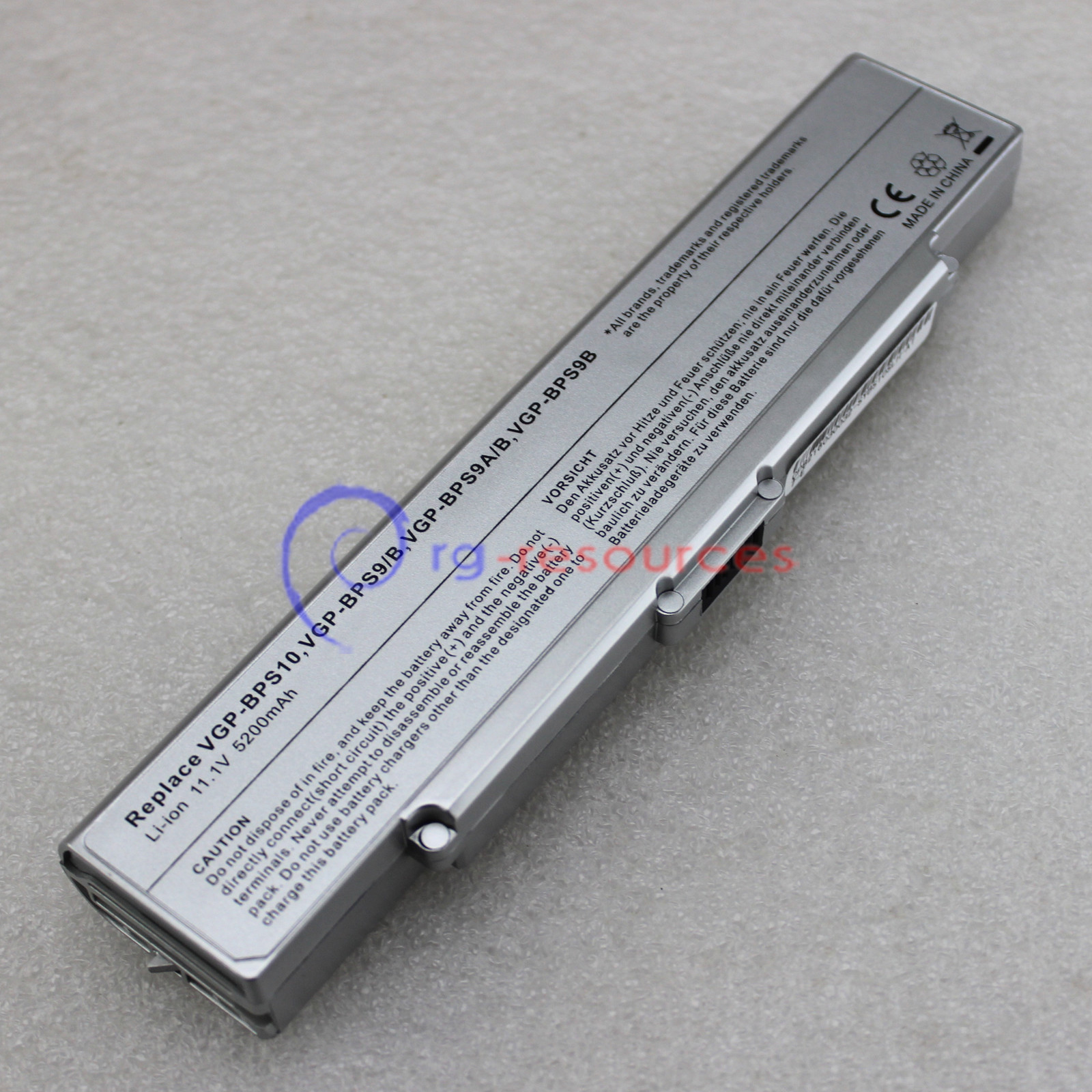 Battery for Sony BPS9A VGP-BPL9 VGP-BPL9A VGP-BPS9 VGP-BPS9/B VGP-BPS9/S Silver