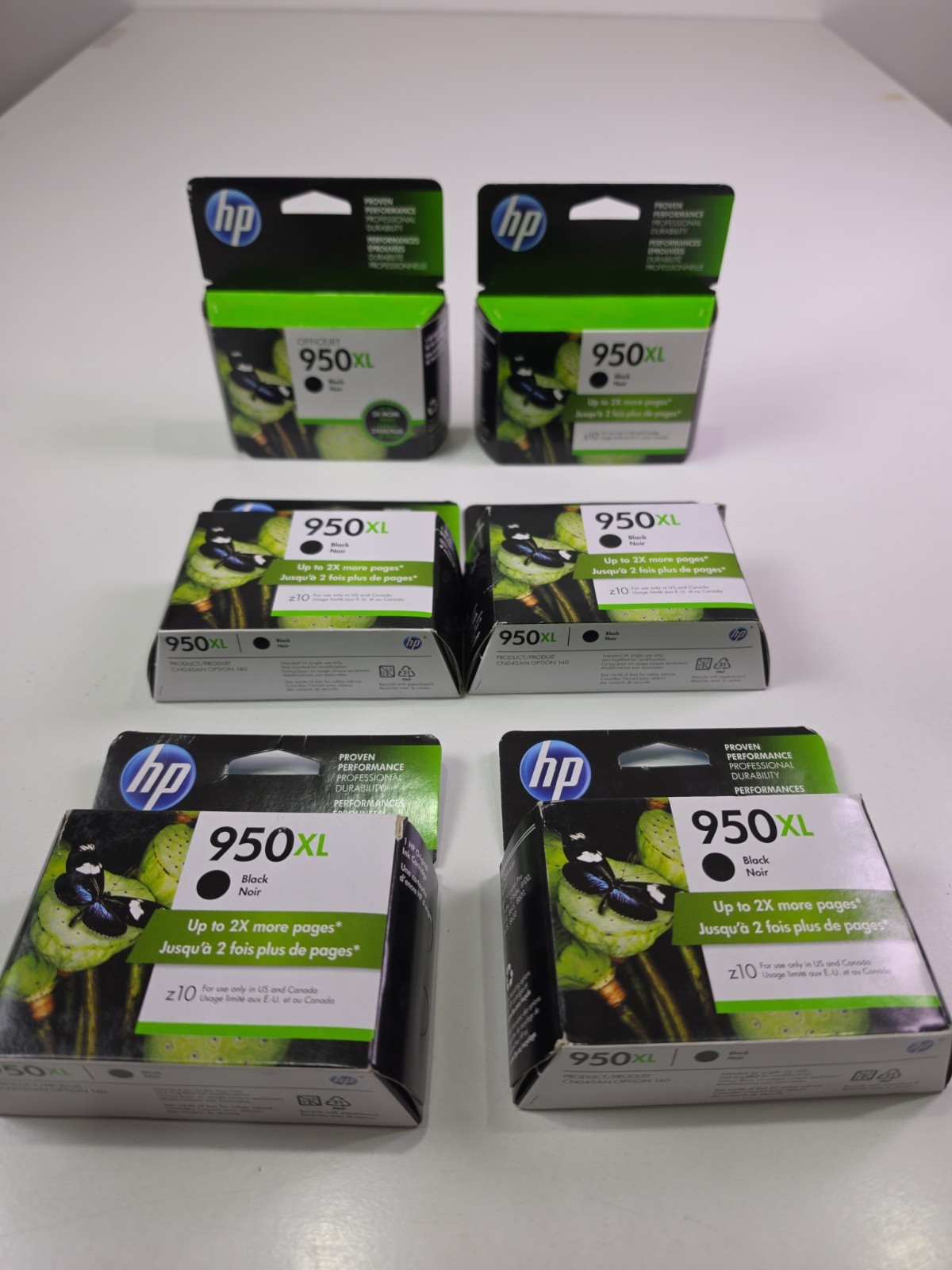 6 - New GENUINE HP 950XL Black HIGH YIELD Ink Cartridge Exp:2020