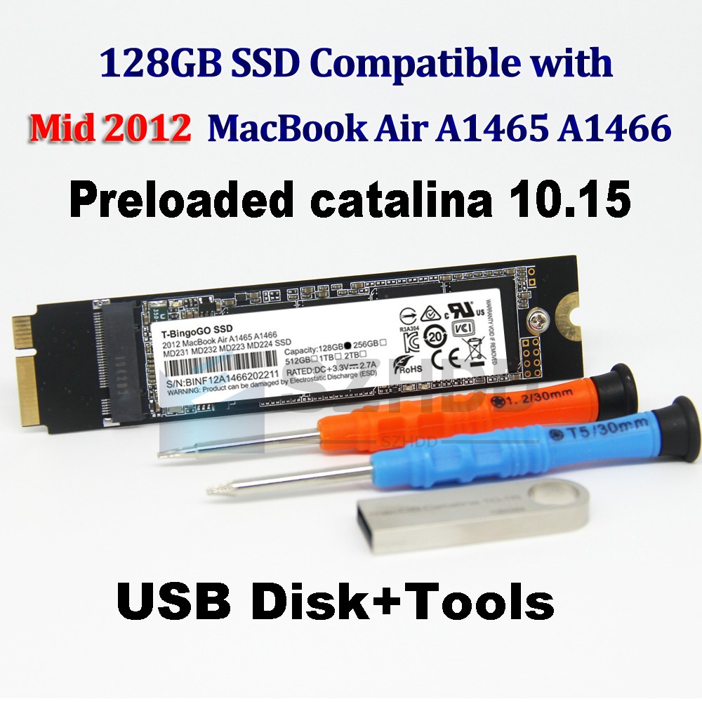 NEW 128GB 17+7Pin SSD For 2012 Apple MacBook Air A1465 EMC 2558 & A1466 EMC 2559