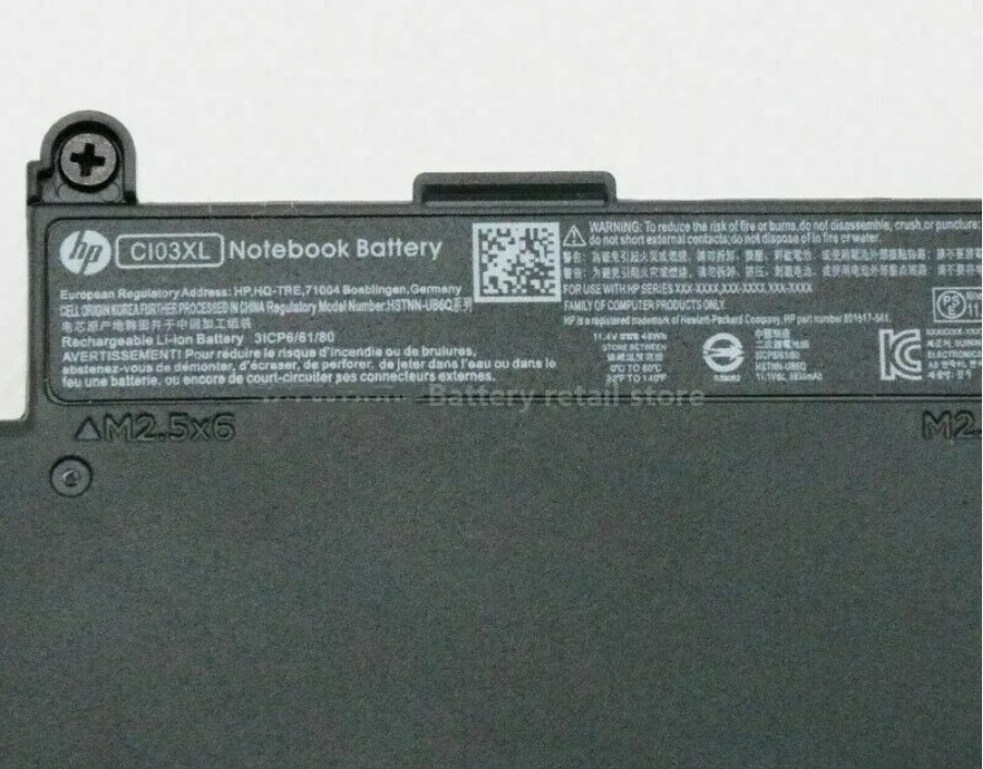 Genuine CI03XL Battery for HP ProBook 640 645 650 655 G2 G3 G4 HSTNN-LB6T 48WH