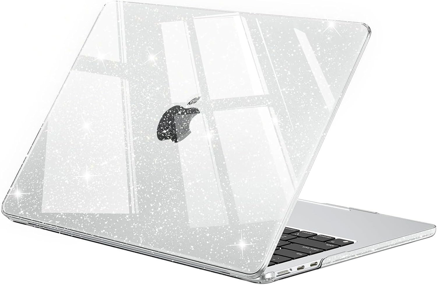 Durable Glitter MacBook Air 13.6 Inch Case - Waterproof and Easy Snap-On Design