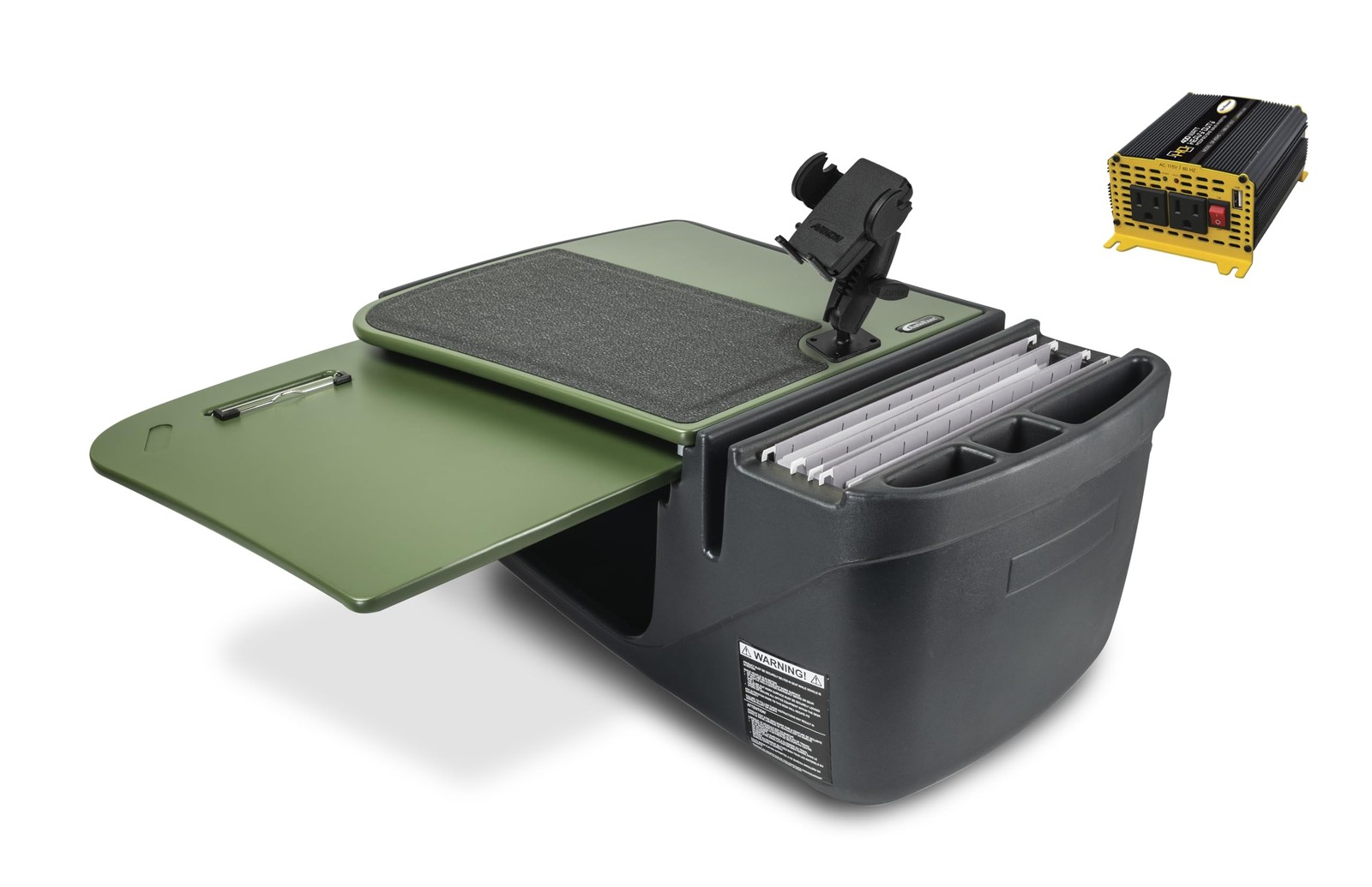 AutoExec GripMaster Car Desk for Your Vehicle Mobile Office, Army Green