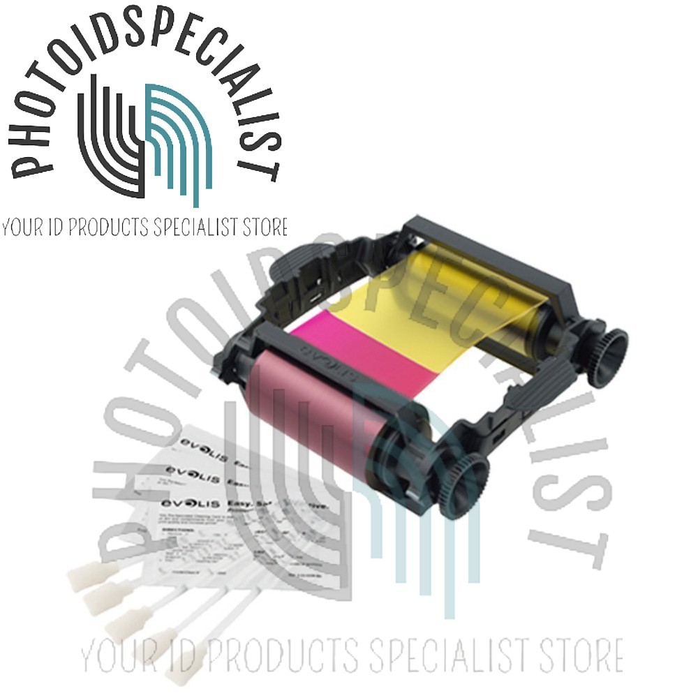 Evolis Badgy VBDG204EU Color Ribbon - YMCKO - 100 prints