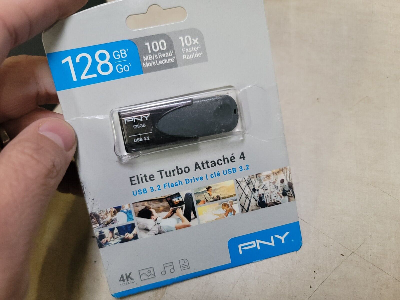 FACTORY SEALED PNY - Elite Turbo Attache 4 128GB USB 3.0 Type A Flash Drive