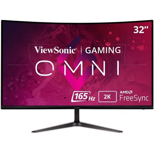 ViewSonic OMNI VX3218C-2K 32 Inch Curved 1ms 1440p 165hz Gaming Monitor with Fre