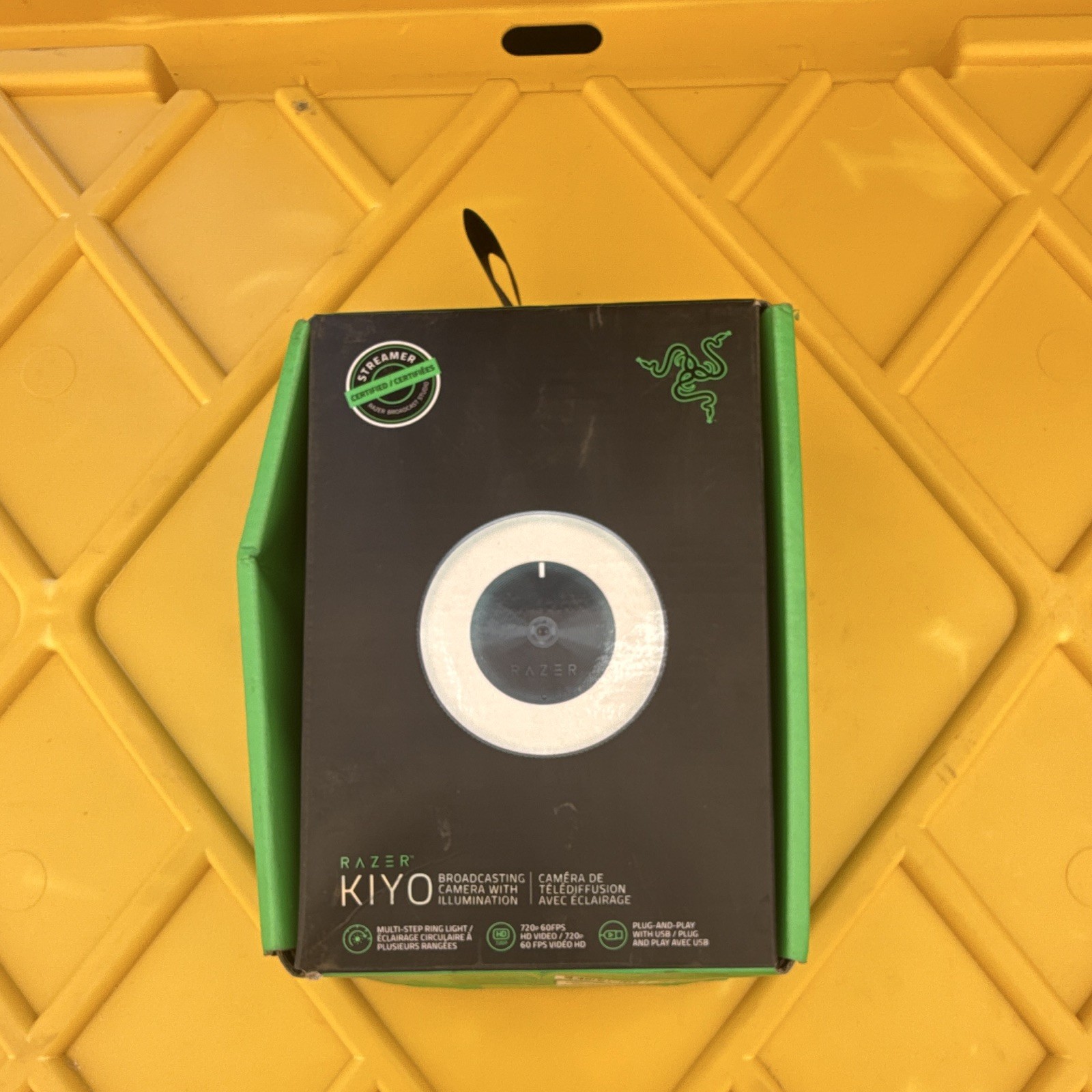 Razer Kiyo 1080p 60fps USB 2.0 Webcam w/ Illumination Ring, Clip-On, Black