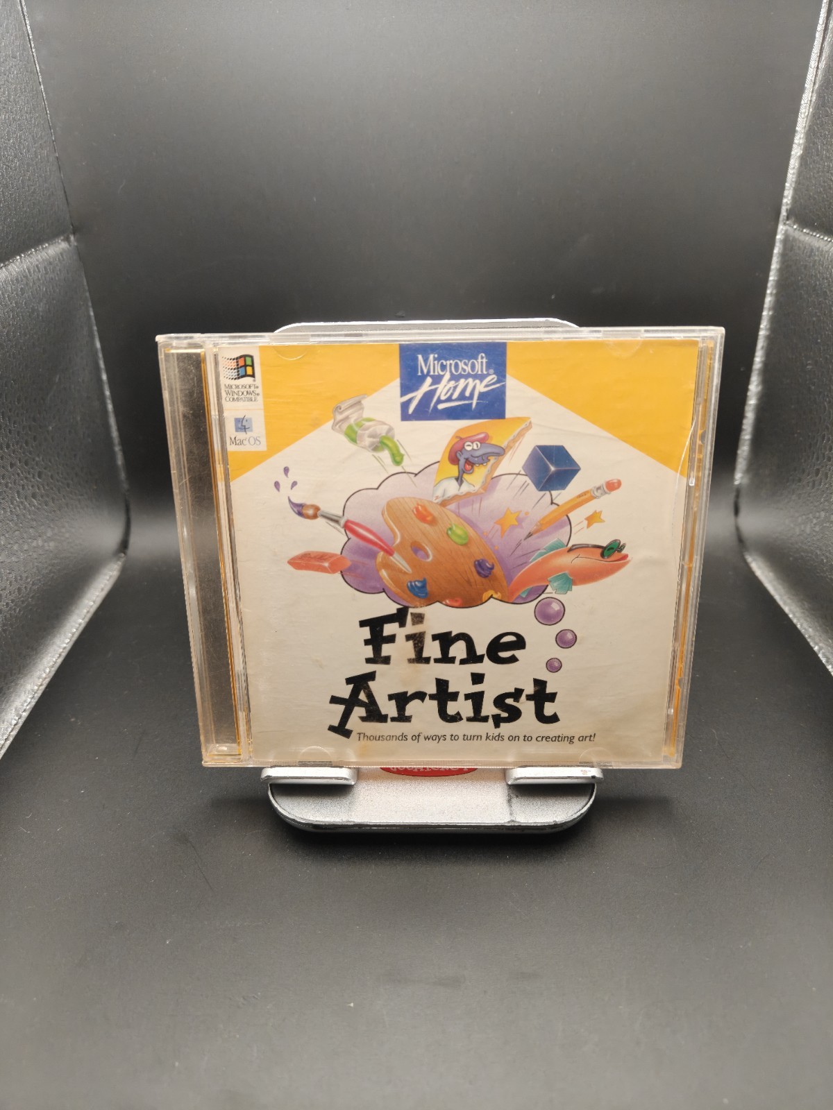 Microsoft Fine Artist CD-ROM 1994 Windows Mac Kids Art Software Vintage PC