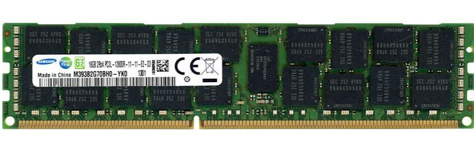SAMSUNG 16GB 2Rx4 PC3L-12800R DDR3 ECC Reg MEMORY SERVER