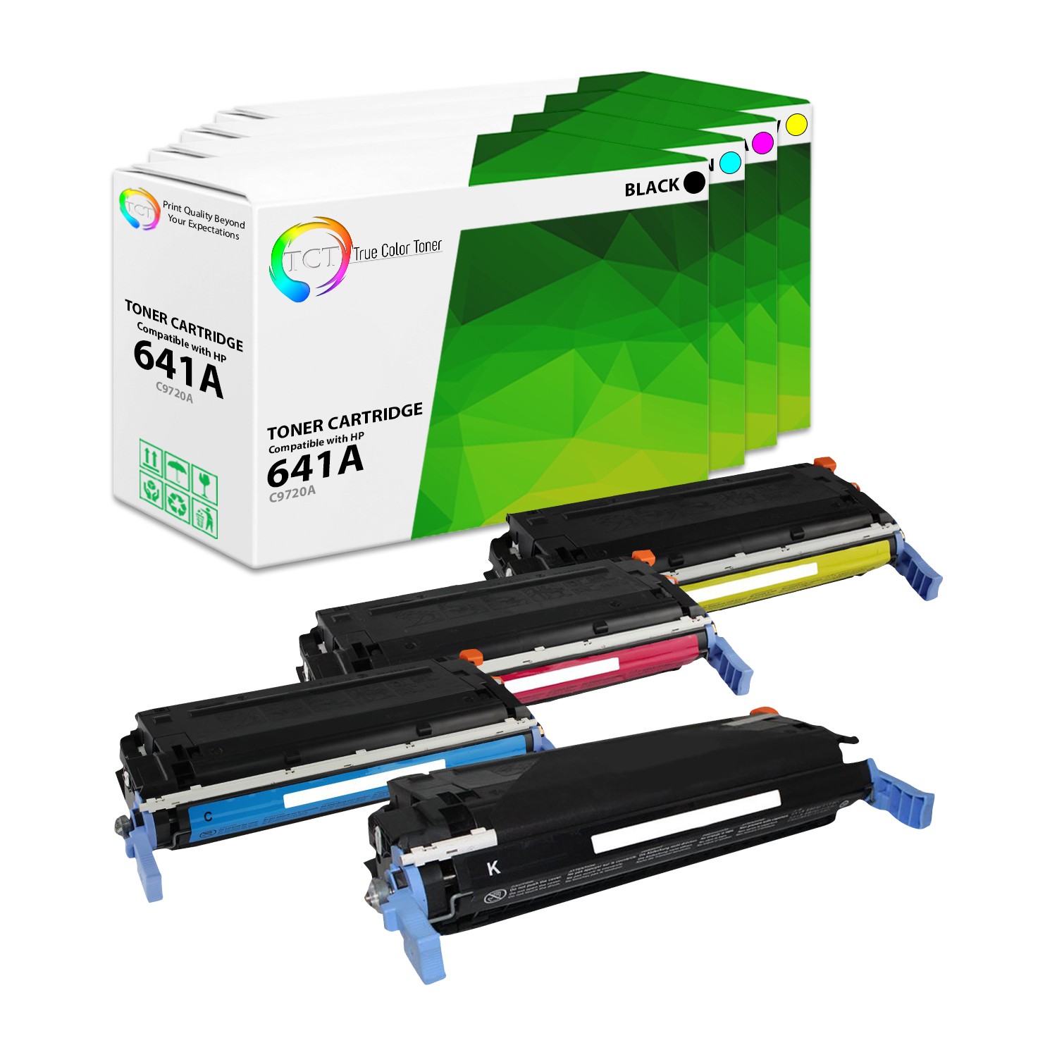 TCT 4PK 641A Toner Set C9720A C9721A C9722A C9723A For HP Color LaserJet 4600