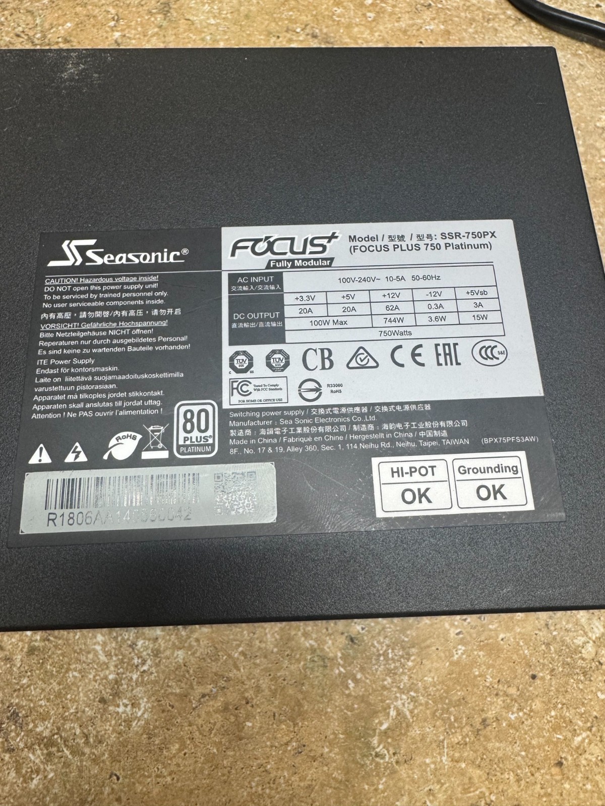 seasonic focus plus 750 platinum