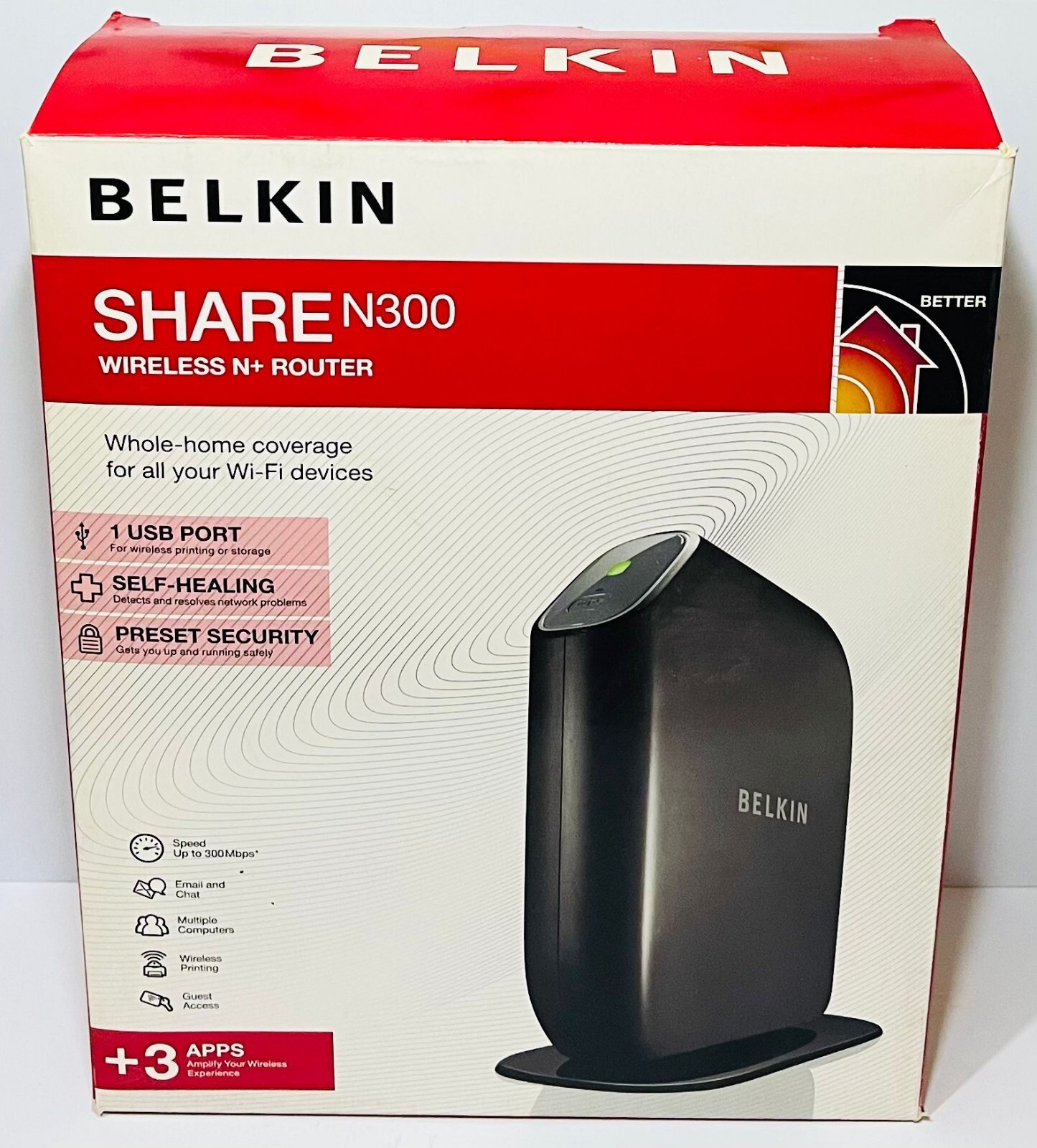 Belkin Share N300 300 Mbps -10/100 /1000 Wireless N Router