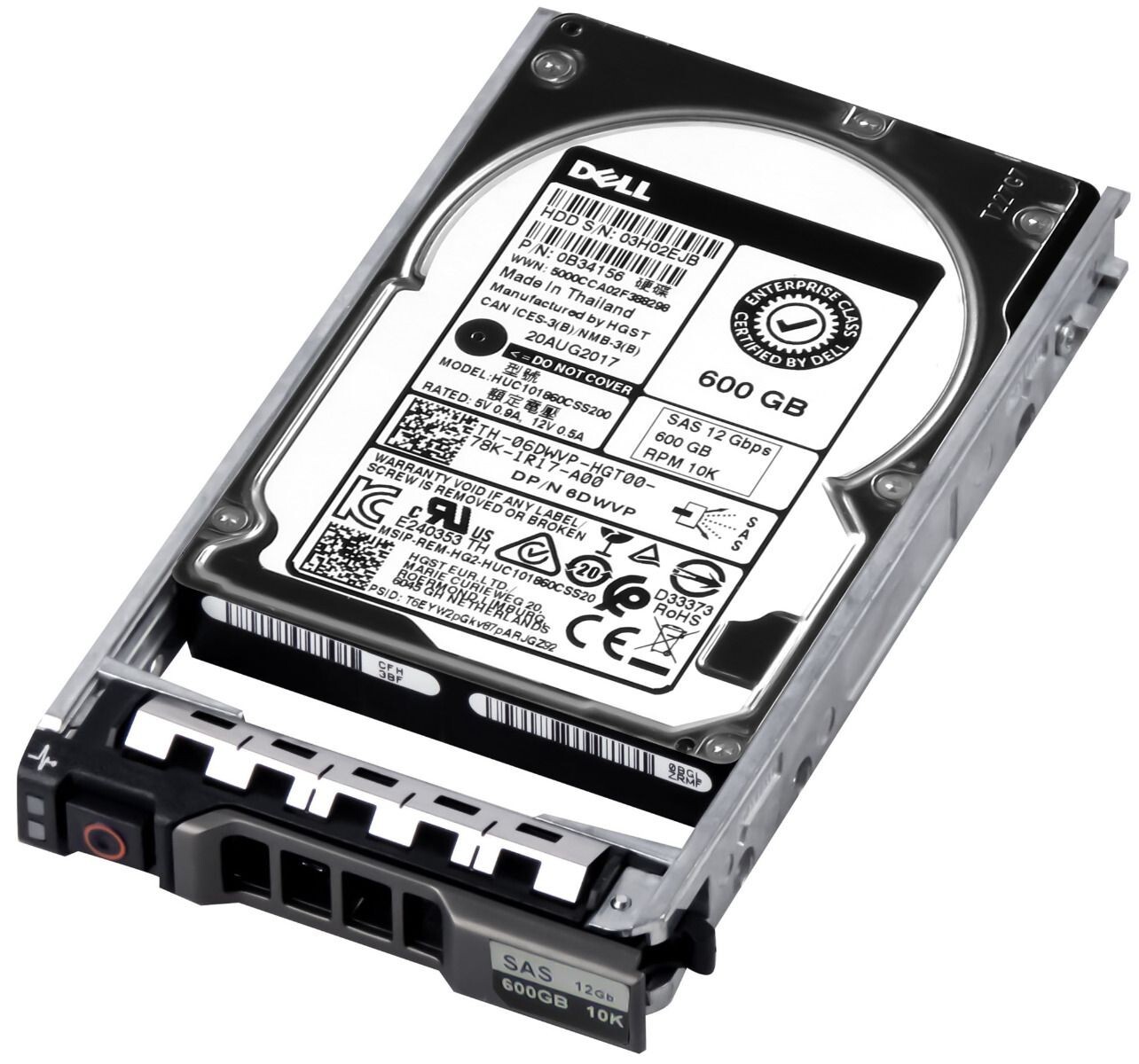 HARD DRIVE DELL 06DWVP HUC101860CSS200 600GB 10000RPM 128MB SAS-3 2.5''