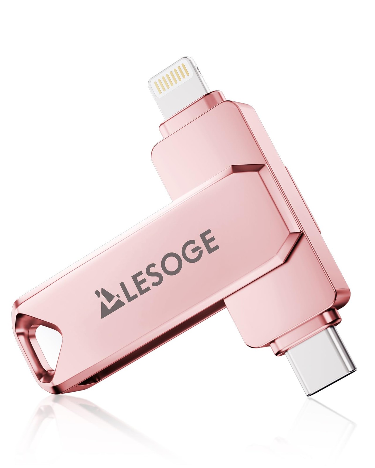 MFi Certified Flash Drive 256GB for iPhone Photo Stick 256GB, Light Pink