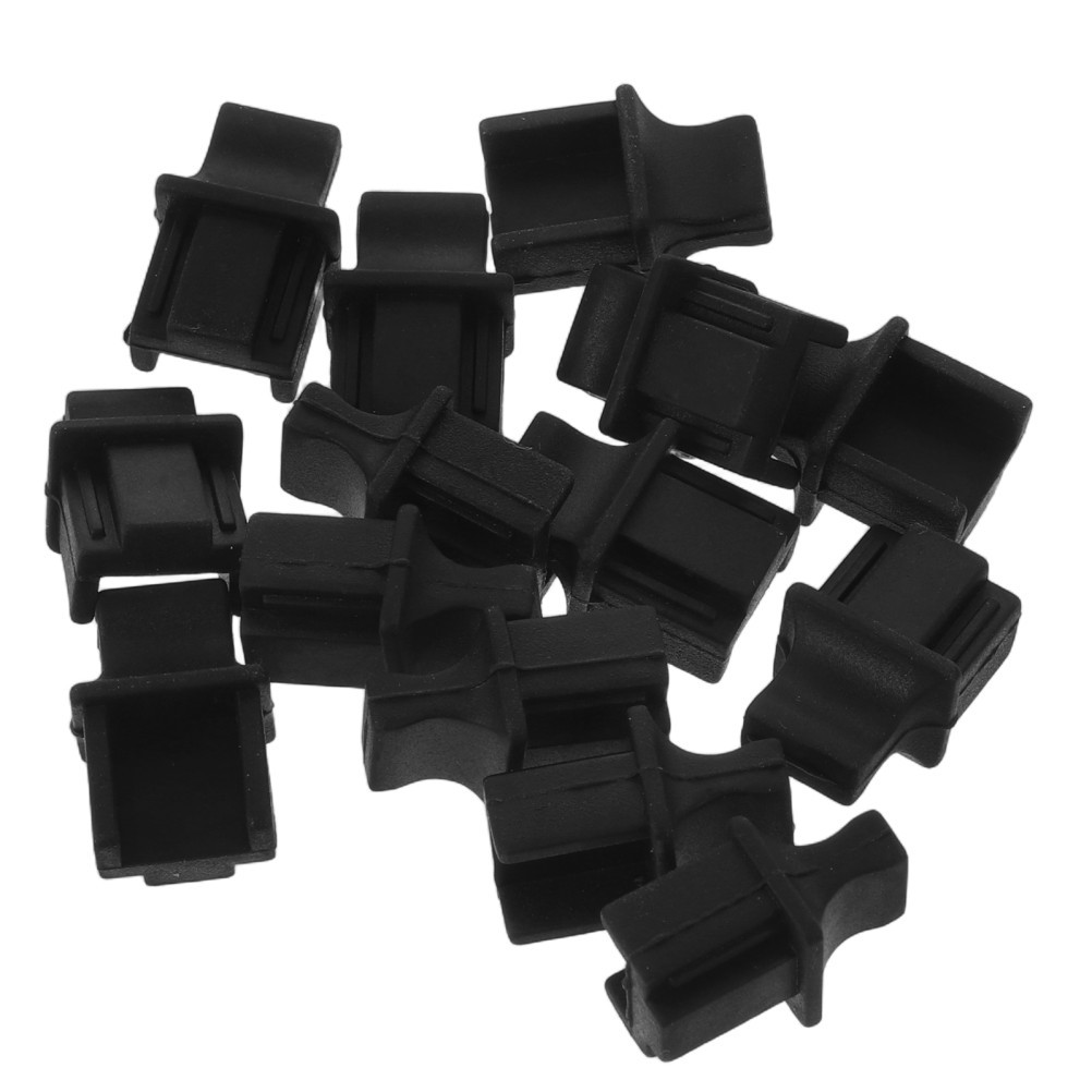 150Pcs Reusable Black Silicone Network Port Dust Plugs Easy Install Protection