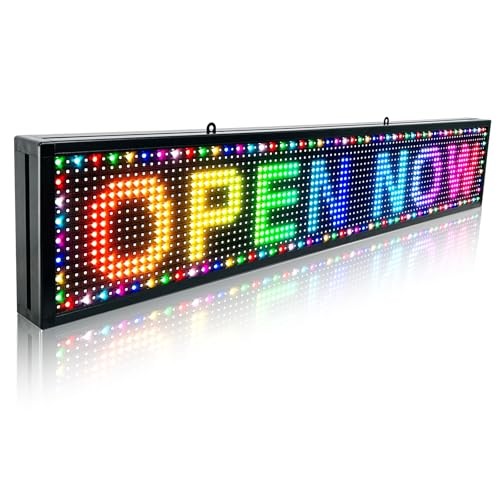 Outdoor Programmable Led Sign Waterproof Scrolling Digital Business P10 39"x8"