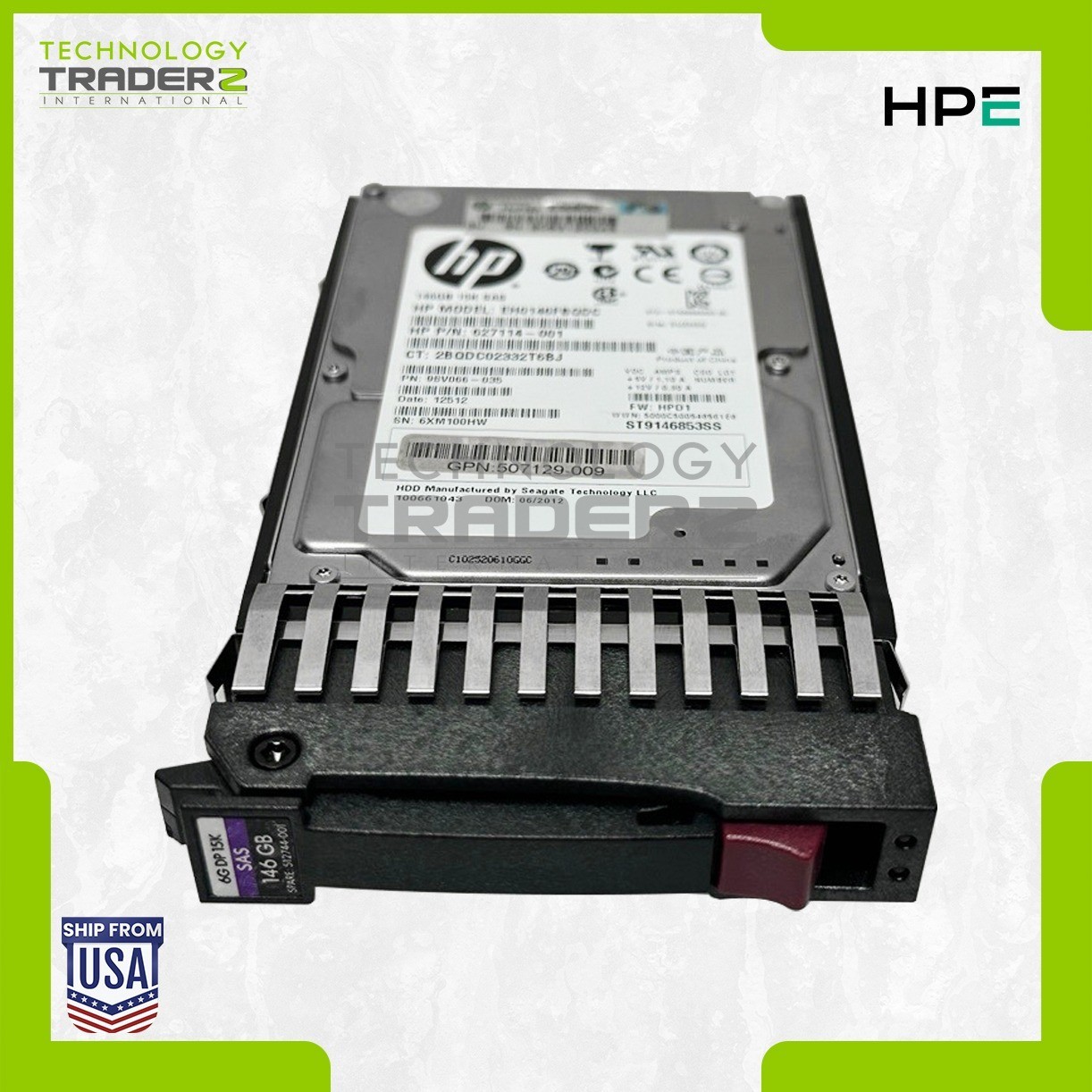 512547-B21 HP 146GB 15K SAS 2.5" 6Gbps DP HDD 627114-001 507129-009 512744-001