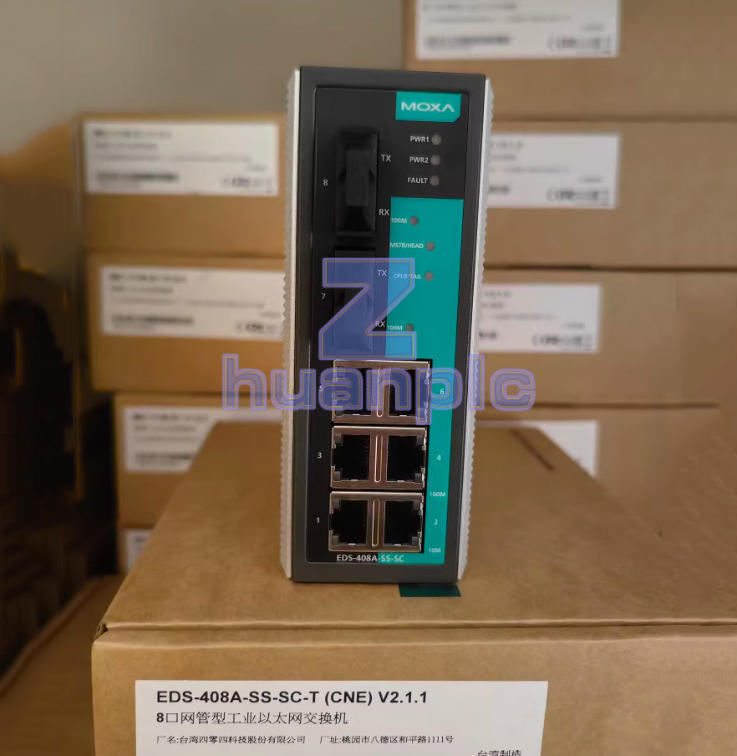 ONE NEW MOXA EDS-408A-SS-SC-T Ethernet switch