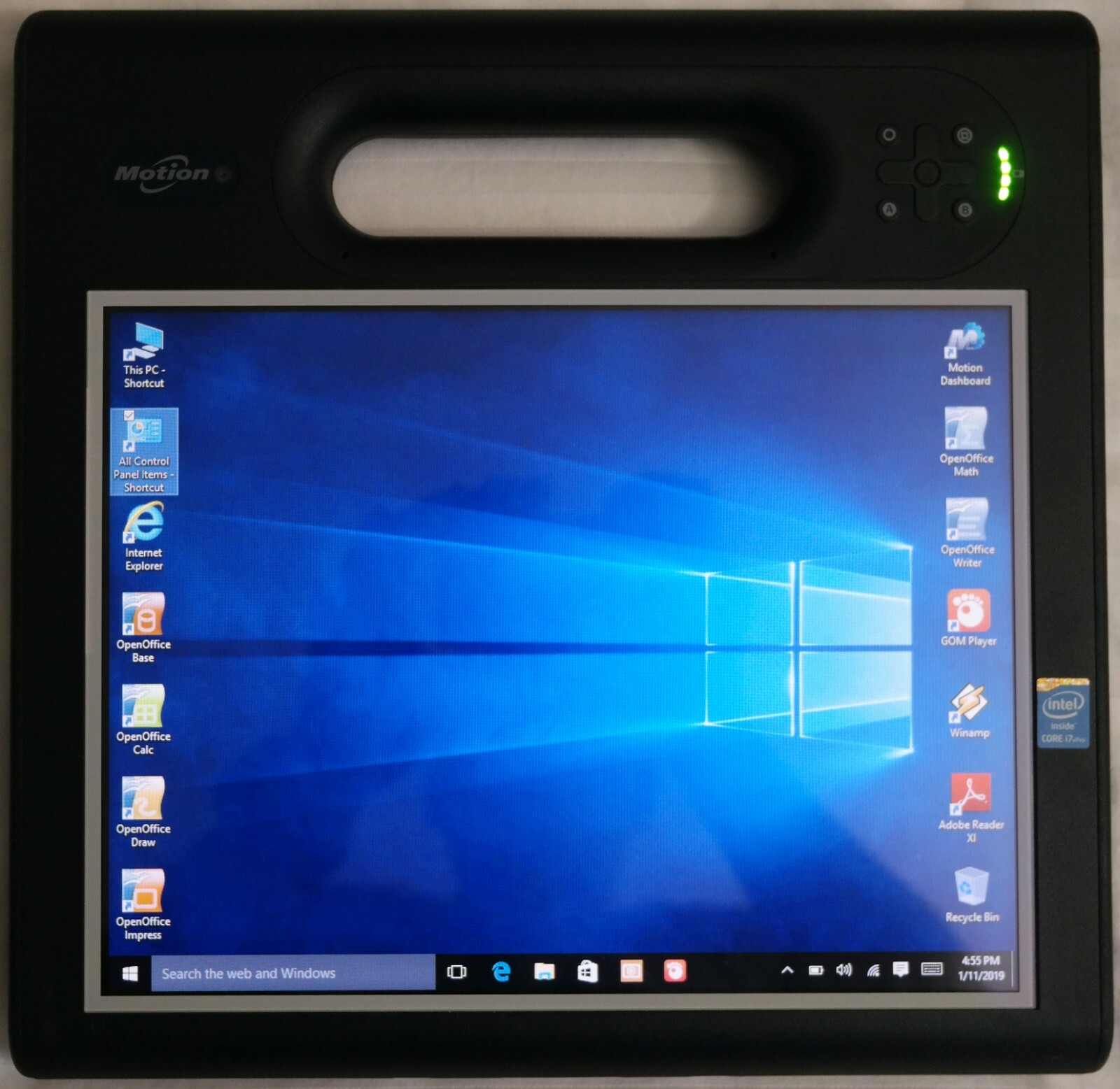Motion Computing F5/F5m Core i7 2.60GHz-(3.20Hz) 8GB 256GB SSD VAD Touch Screen