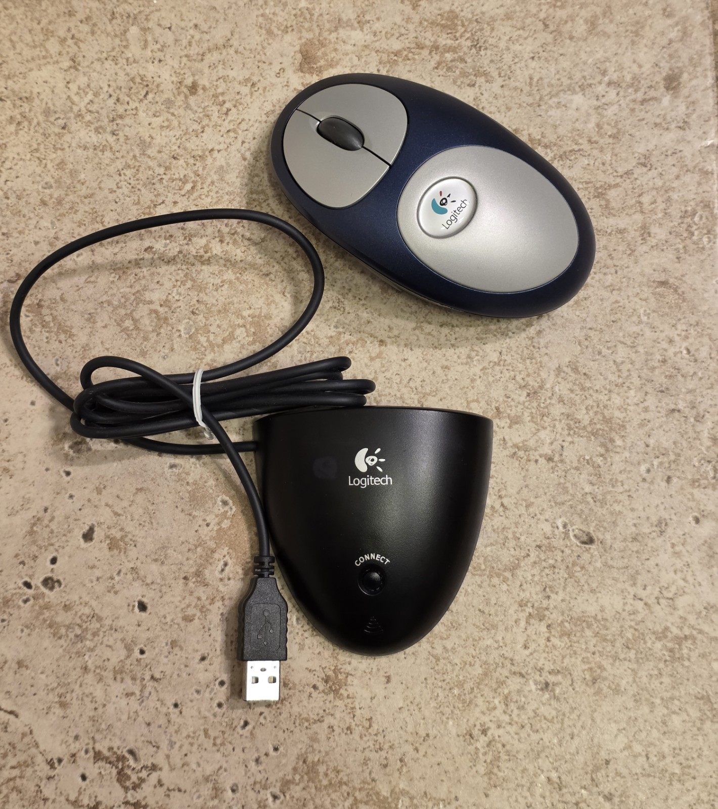 Logitech Cordless MouseMan Optical Mouse  M-RM63 With Connector (TESTED & WORKS)