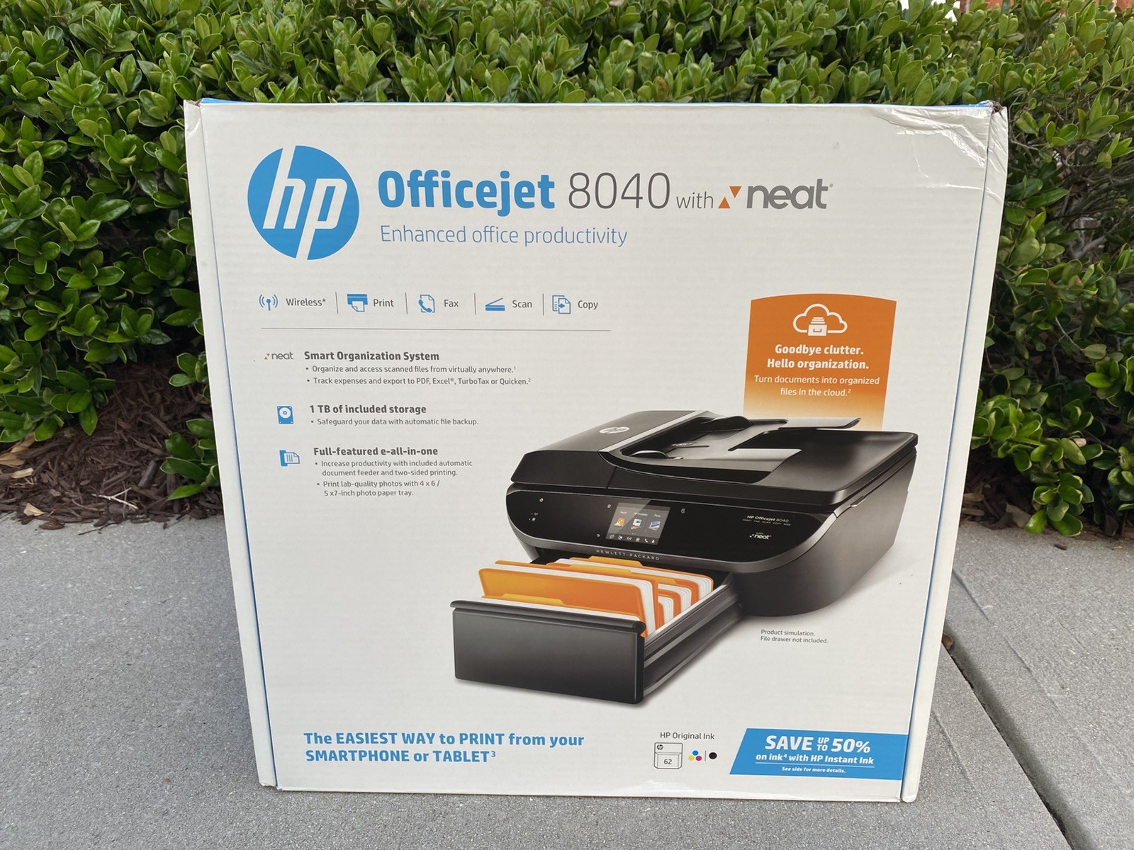 New HP Officejet 8040 Wireless Neat All-in-One fax copier scanner Printer F5A16A