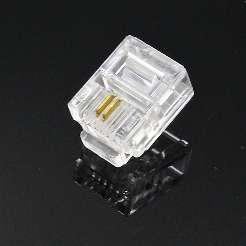 RJ11 6P2C Modular Plug Telephone ADSL Connector (10pcs)