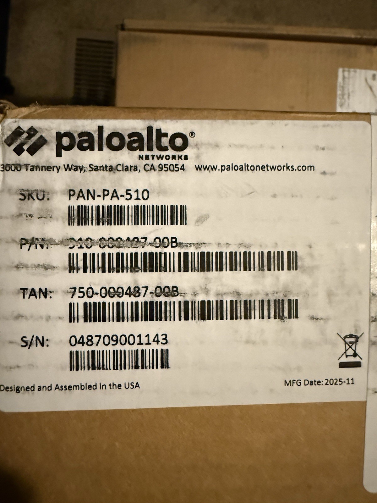 Palo Alto Networks PA-510 Next-Generation Firewall 1.8 Gbps