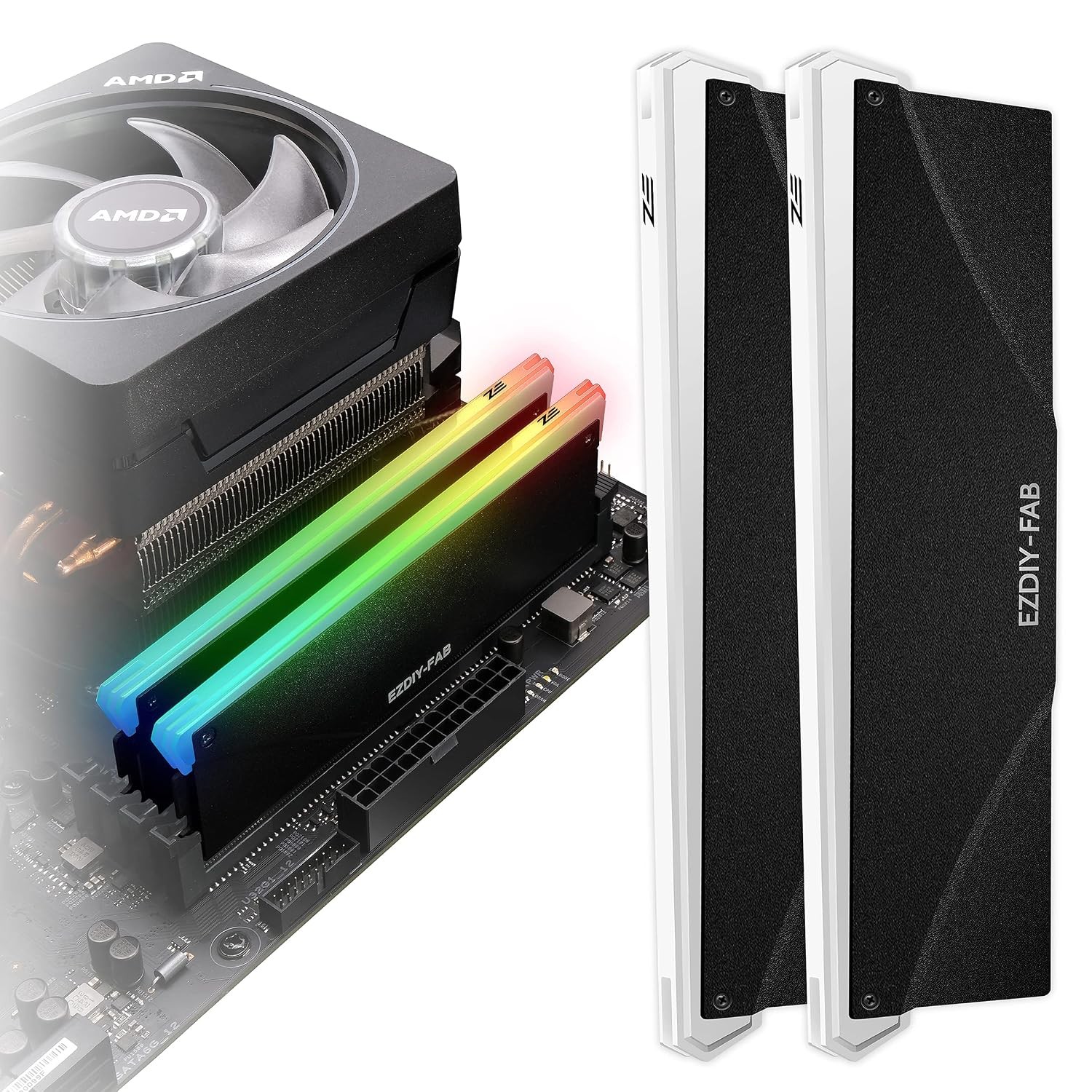 5V ARGB Memory Cooler DDR RAM Heatsink Black DDR3 DDR4 5V ARGB PC Gaming
