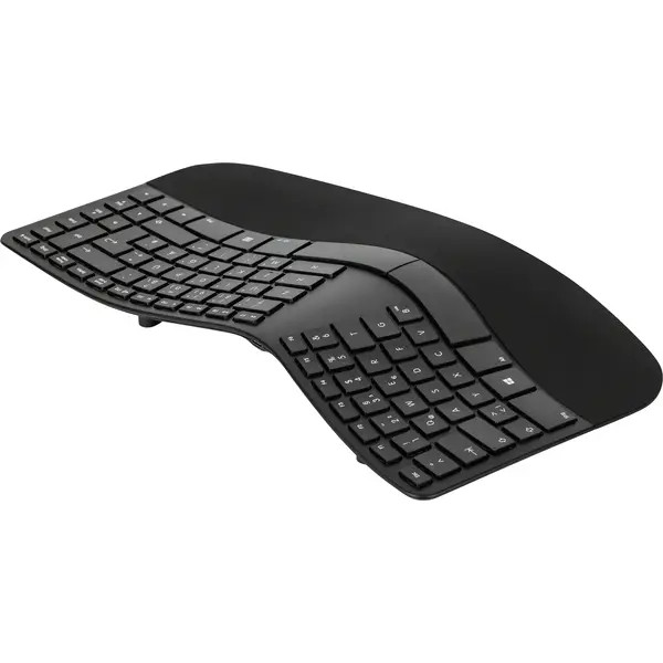 Matias FK413PCD-DE Sculpted Ergonomic Rechargeable Keyboard Wireless Keyboard Keyboard