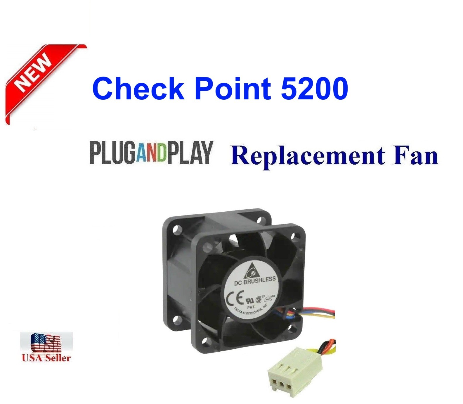 1x Plug-and-Play NEW Replacement Fan for Check Point 5200